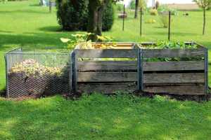 Compost on the green yard