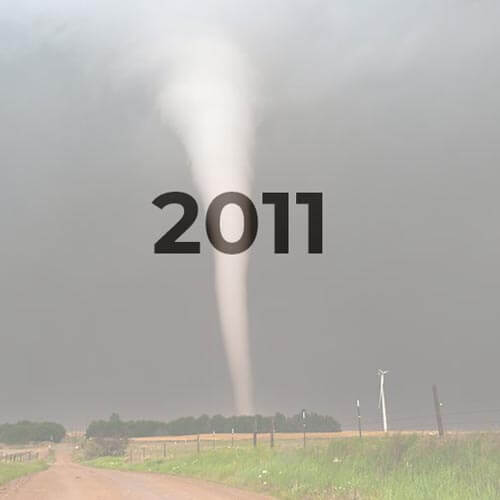 year with most tornados