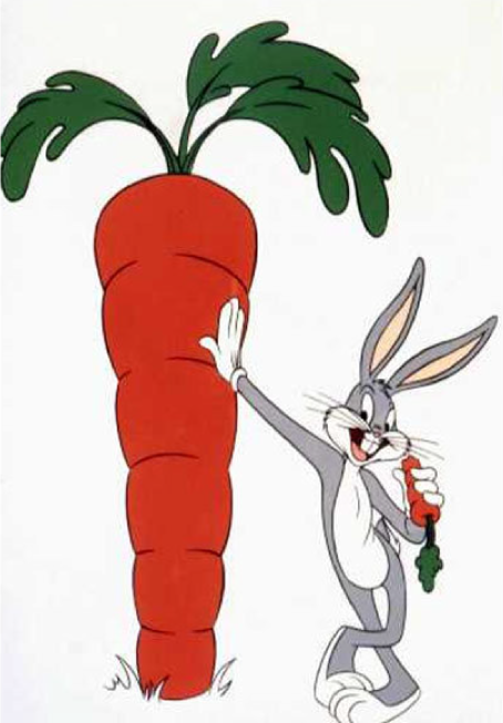 bugs bunny with big carrot